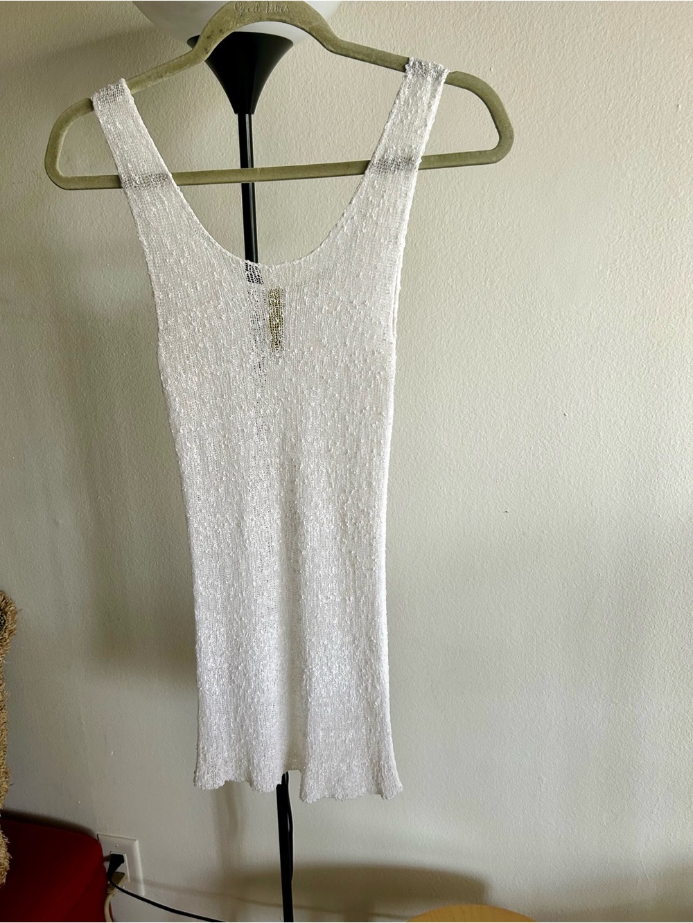 White Knit Tank Top - Lightweight Summer Staple
